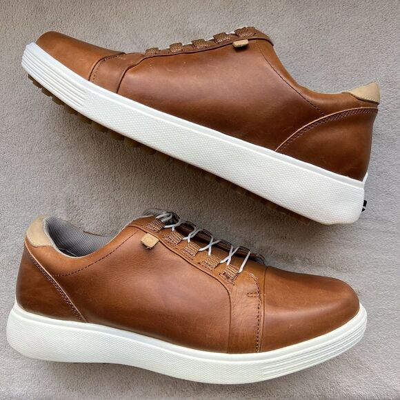 ZeroTie Backswing Blucher FG WR Brown Leather Golf Shoe Men 8.5 Hands Free - Picture 1 of 16